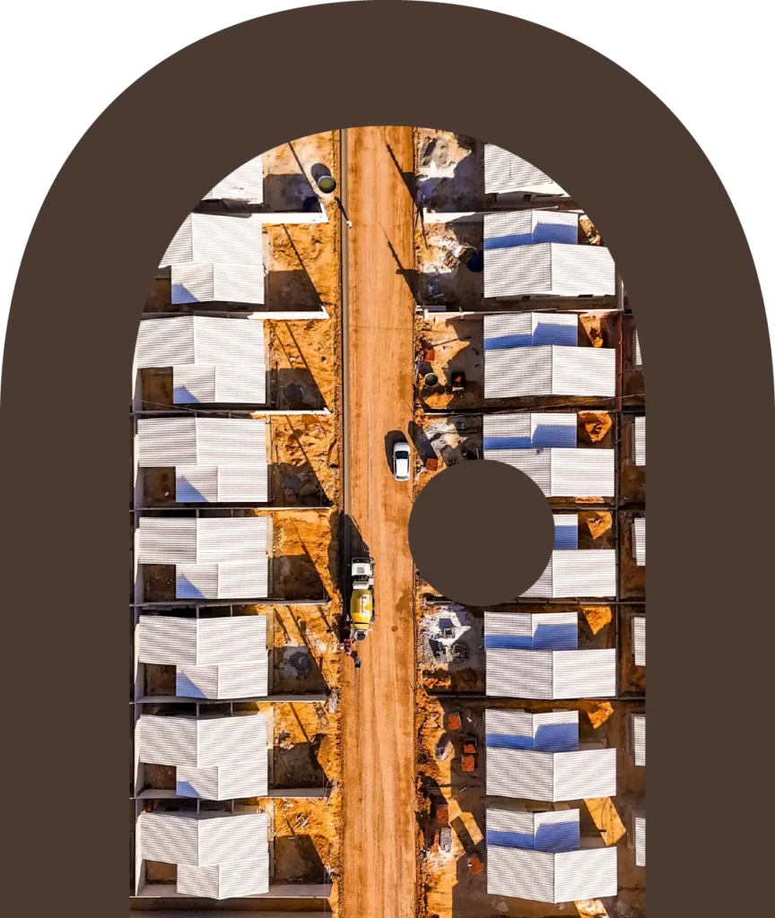 A preenchido com vista aérea de Monocasas Habix.