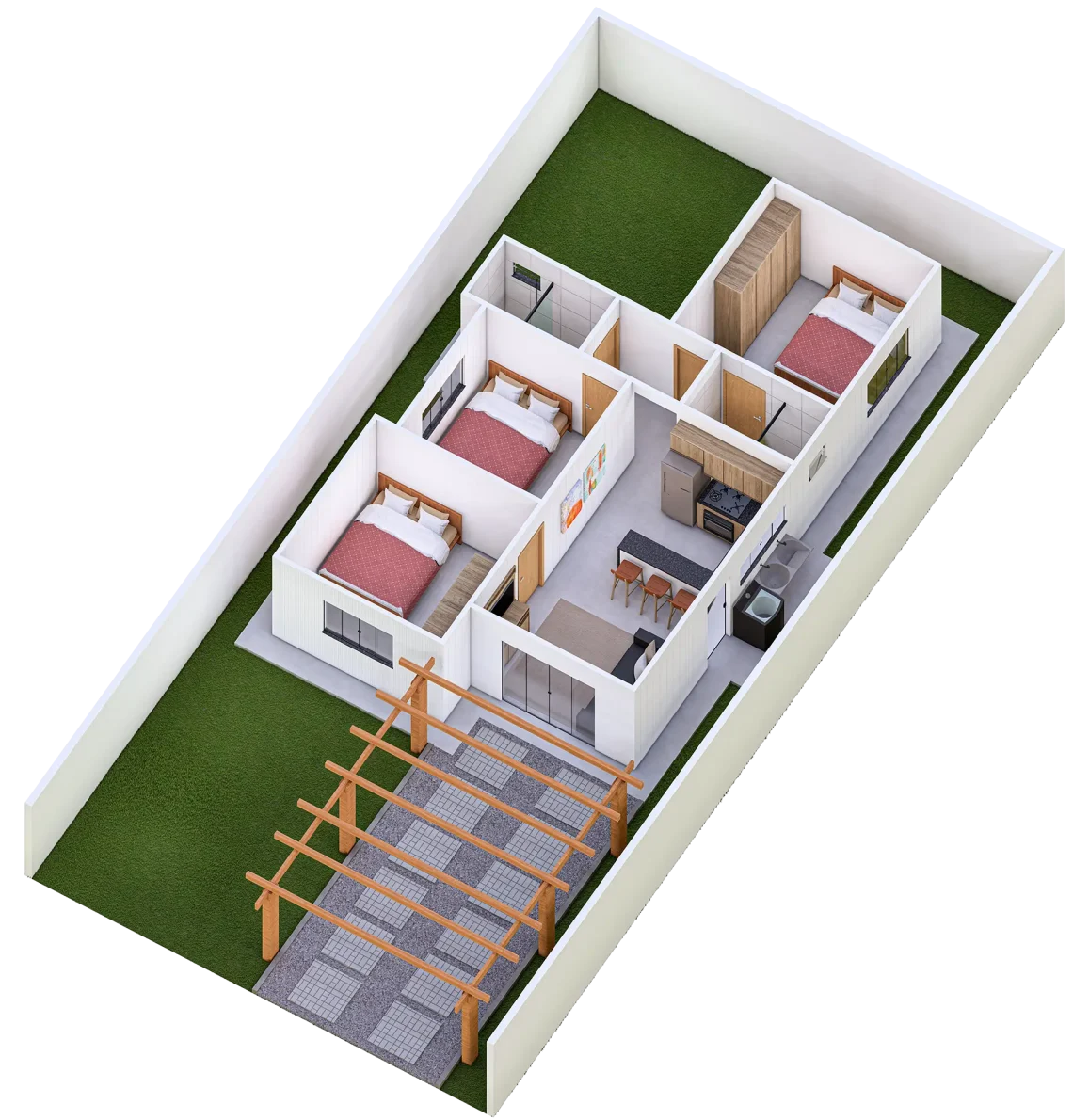 CASA COM SALA VIRANDO QUARTO R0